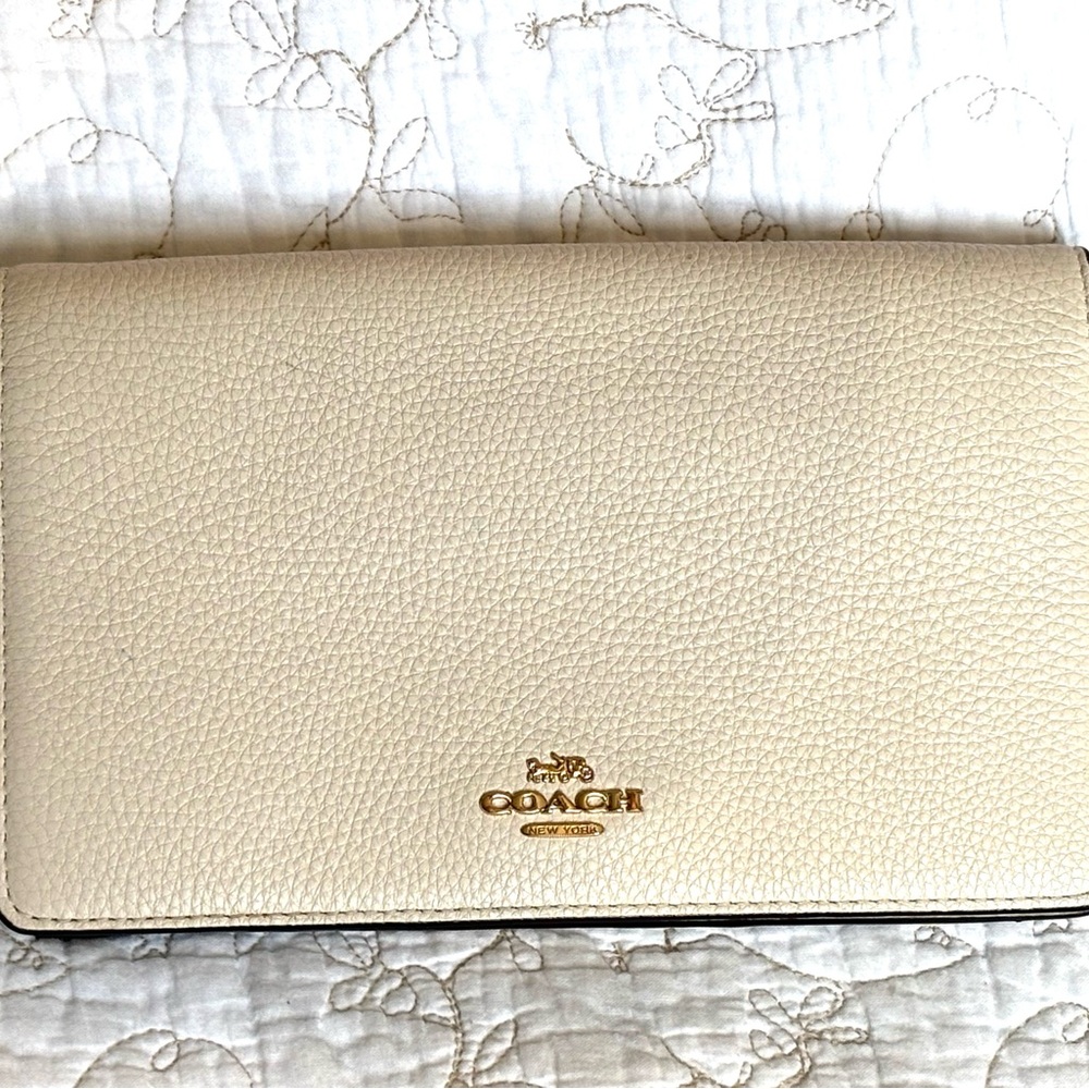 Coach Cream Leather Wallet